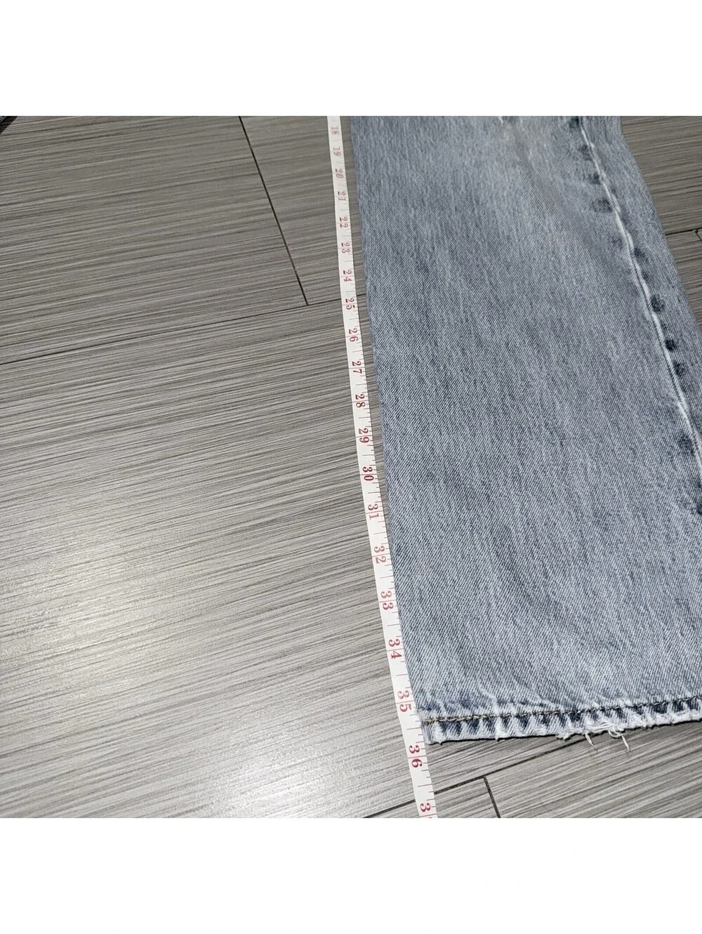 Levis 501 Distressed Denim Jeans Size W36 L36 “vintage Look”